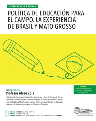 O professor da Unemat, Alceu Zoia, est realizando misso de pesquisa na Colmbia, com o tema Poltica de educao para o campo: A experincia do Brasil e do Mato Grosso